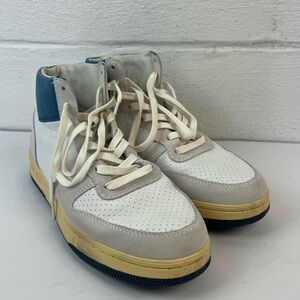 Clae Leather High Top Sneakers, 6